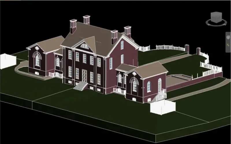 Revit existing-conditions model built from a surveyor point cloud